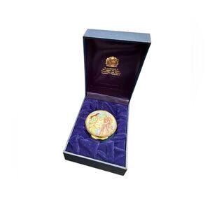 NEW Mary Kay Halcyon Days Enamel Trinket Box 2000 England The Golden Rule